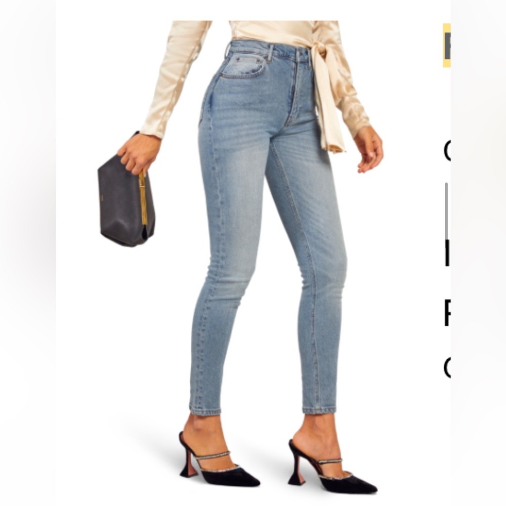 REFORMATION COMO Women's Light Blue Jeans